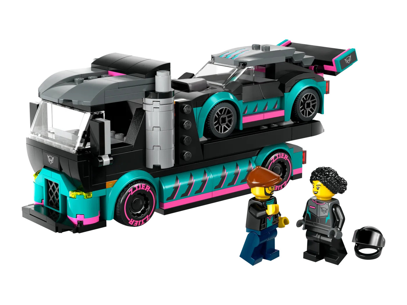 Dans le même style que le LEGO Voiture de course et camion transporteur de voitures (60406-1) | Brick Broker