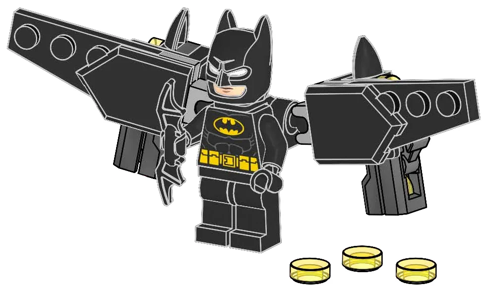 Dans le même style que le LEGO Batman avec des Ailes (212503-1) | Brick Broker