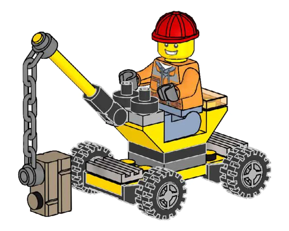 Dans le même style que le LEGO Mini Grue (952401-1) | Brick Broker