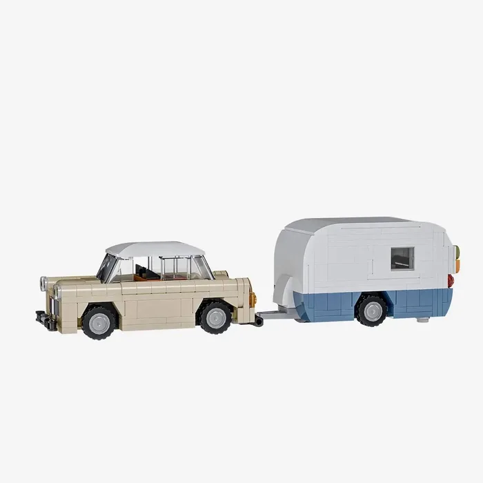 BlueBrixx Petite voiture avec camping-car (BB-107947) - prix | Brick Broker