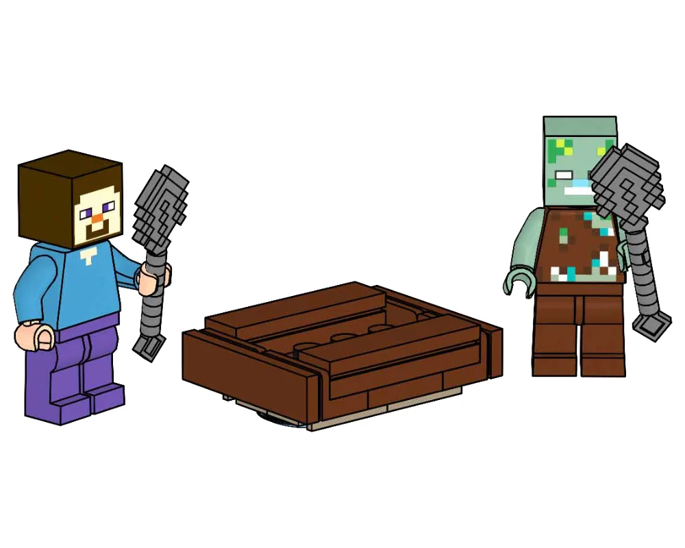 Dans le même style que le LEGO Steve avec bateau et zombie aquatique (662205-1) | Brick Broker