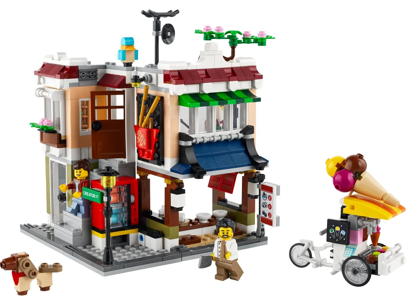 Dans le même style que le LEGO Restaurant de nouilles du centre-ville (31131-1) | Brick Broker