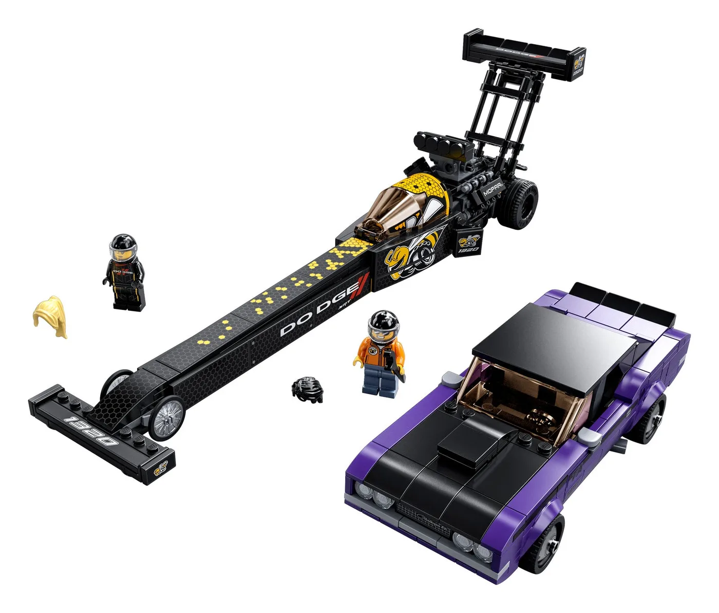 Dans le même style que le LEGO Mopar Dodge//SRT Top Fuel Dragster et 1970 Dodge Challenger T/A (76904-1) | Brick Broker