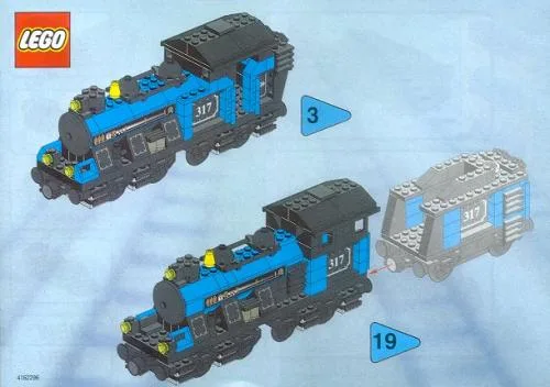 Dans le même style que le LEGO Grande Locomotive (unité de base sans éléments de garniture colorés) (3741-1) | Brick Broker