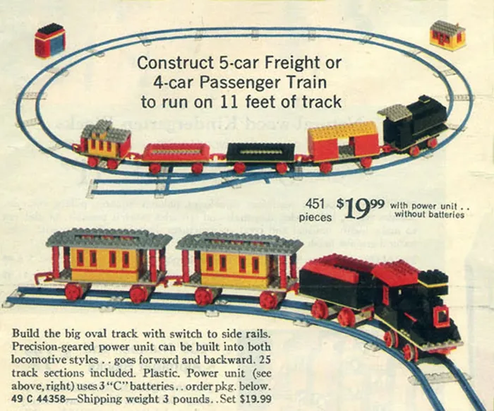LEGO 118 Train de Marchandises ou de Voyageurs Motorisé (Exclusivité Sears) - prix | Brick Broker