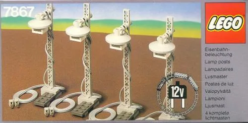 Dans le même style que le LEGO Poteaux d'éclairage de train 12V (7867-1) | Brick Broker