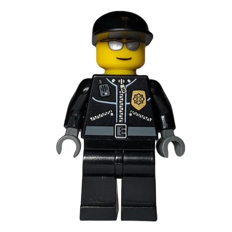 Policeman, Black Jacket with Pocket and Badge… — minifigurine LEGO | Brick Broker