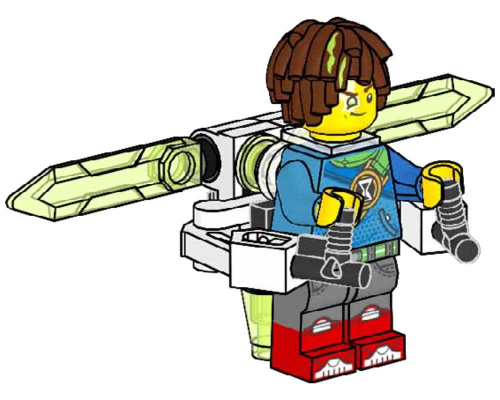 Dans le même style que le LEGO Mateo avec Jet Pack (552402-1) | Brick Broker