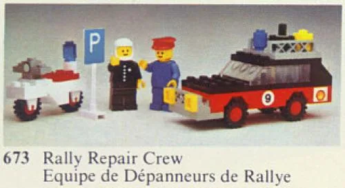 Dans le même style que le LEGO Équipe de réparation de rallye (673-1) | Brick Broker