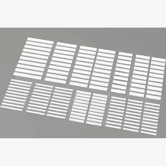 BlueBrixx Plates longues Brix, mélangées, blanches (BB-401087) - prix | Brick Broker