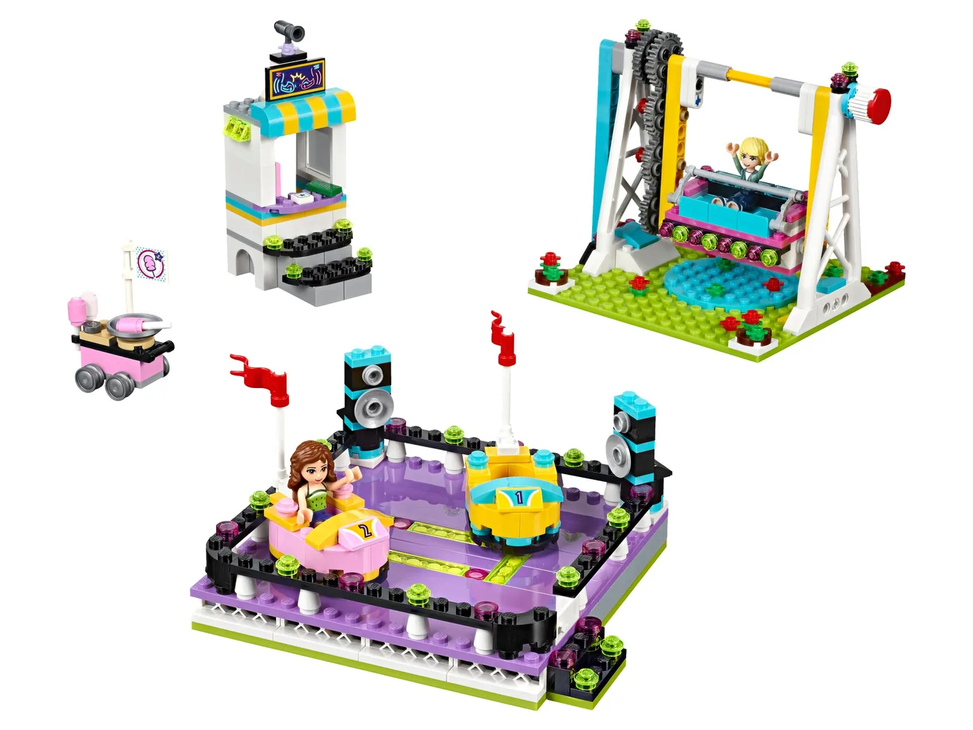 Dans le même style que le LEGO Voitures de bumper du parc d'attractions (41133-1) | Brick Broker