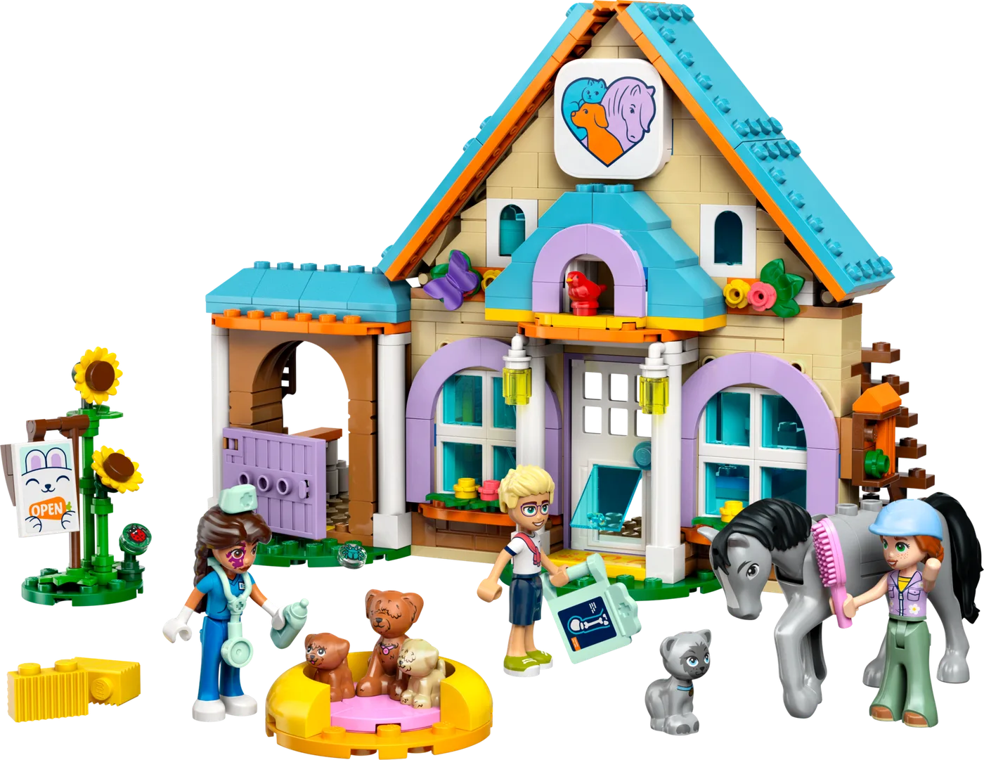 Dans le même style que le LEGO Clinique vétérinaire pour chevaux et animaux de compagnie (42651-1) | Brick Broker