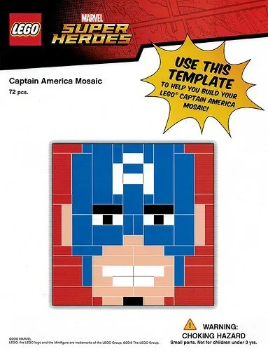 Dans le même style que le LEGO Mosaïque Captain America (TRUCAPAM-1) | Brick Broker