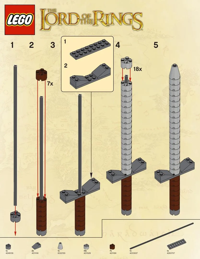 Dans le même style que le LEGO Épée (LOTRSWORD-1) | Brick Broker