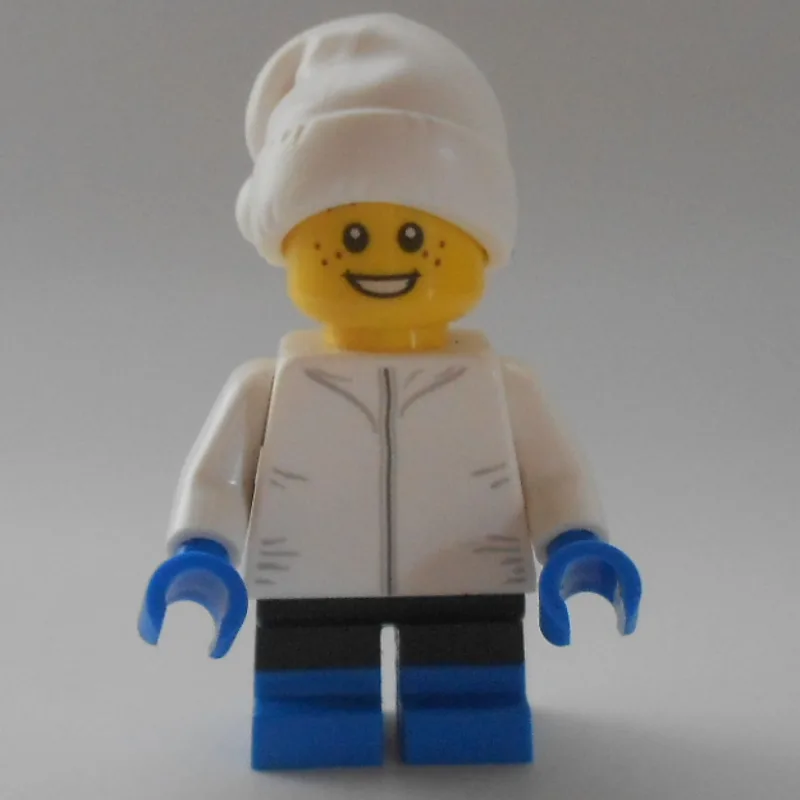 Kid - White Torso, Blue Legs, White Hat — minifigurine LEGO | Brick Broker