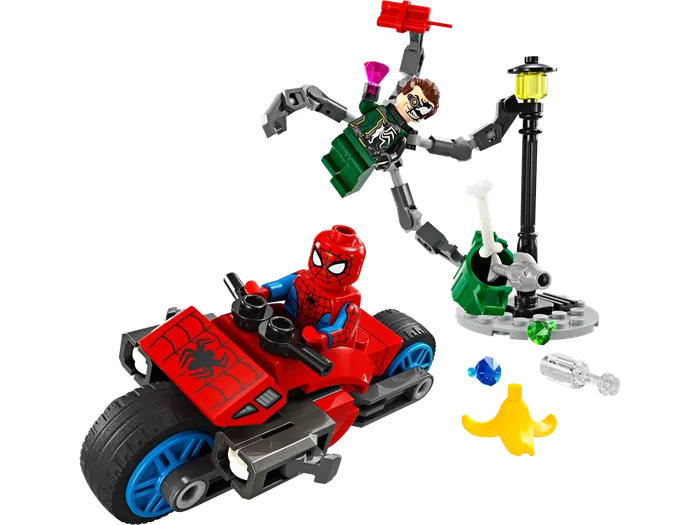 LEGO 76275 La course-poursuite en moto de Spider-Man contre Doc Ock - prix | Brick Broker