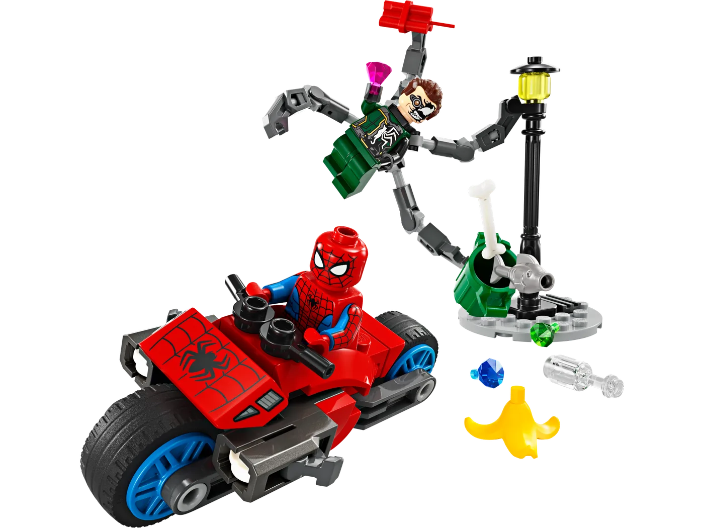 Dans le même style que le LEGO La course-poursuite en moto de Spider-Man contre Doc Ock (76275-1) | Brick Broker