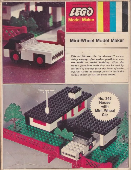 Dans le même style que le LEGO Maison avec petite voiture à roues (345-3) | Brick Broker