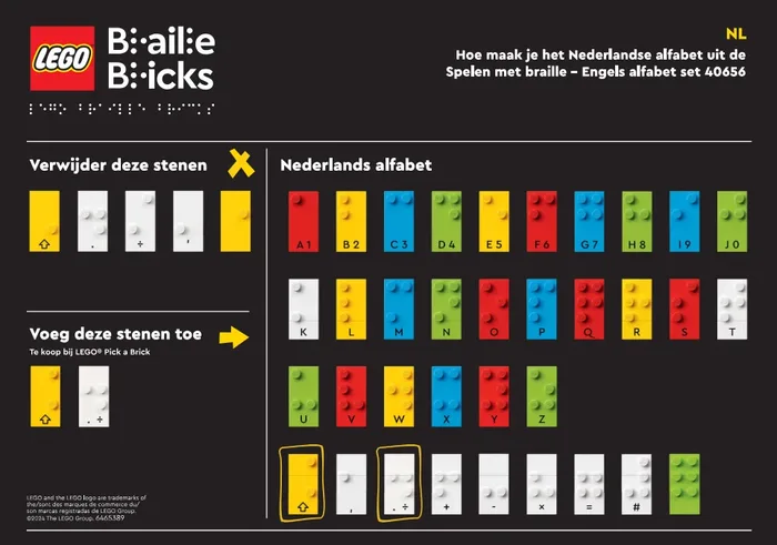 LEGO Alphabet braille néerlandais (EG00139-1) - prix | Brick Broker