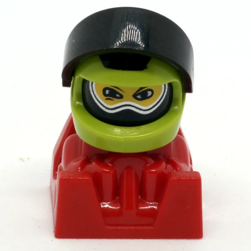 Racer - Lime Helmet, Black Visor, Red Body — minifigurine LEGO | Brick Broker