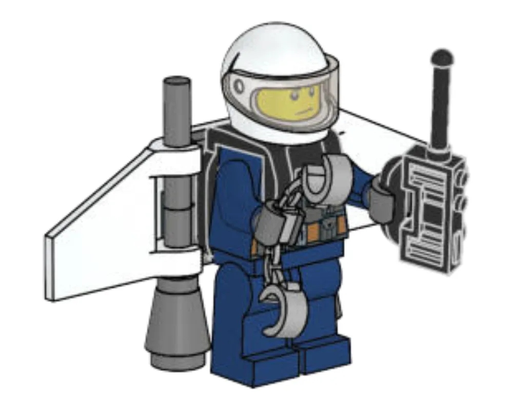 Dans le même style que le LEGO Officier de police avec jetpack (951904-1) | Brick Broker