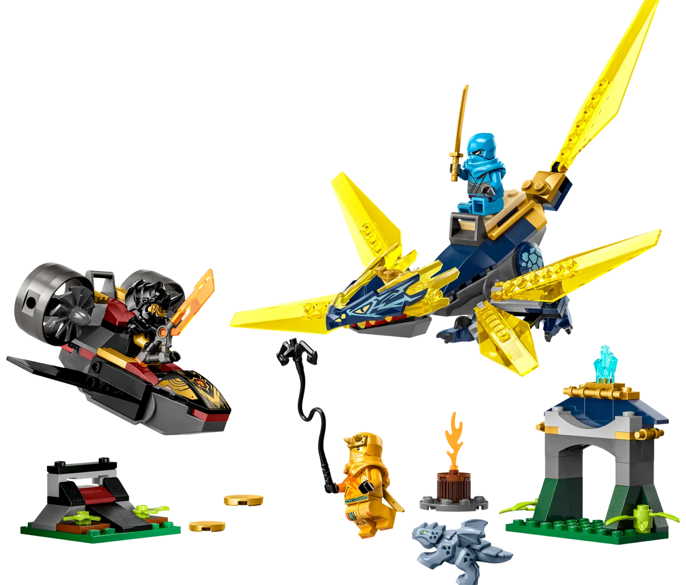 Dans le même style que le LEGO La bataille du bébé dragon de Nya et Arin (71798-1) | Brick Broker