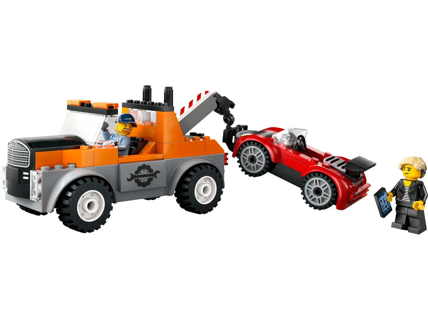 Dans le même style que le LEGO Camion de dépannage et réparation de voiture de sport (60435-1) | Brick Broker