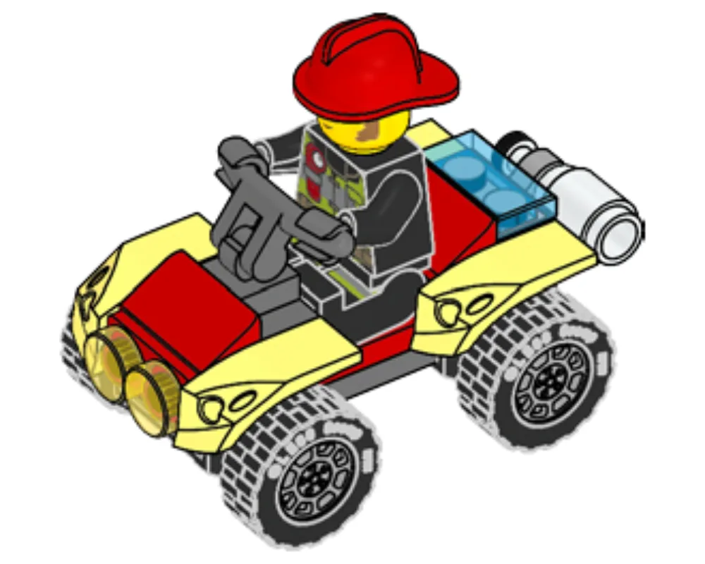 Dans le même style que le LEGO Clemmons avec le Quad de Feu (952009-1) | Brick Broker