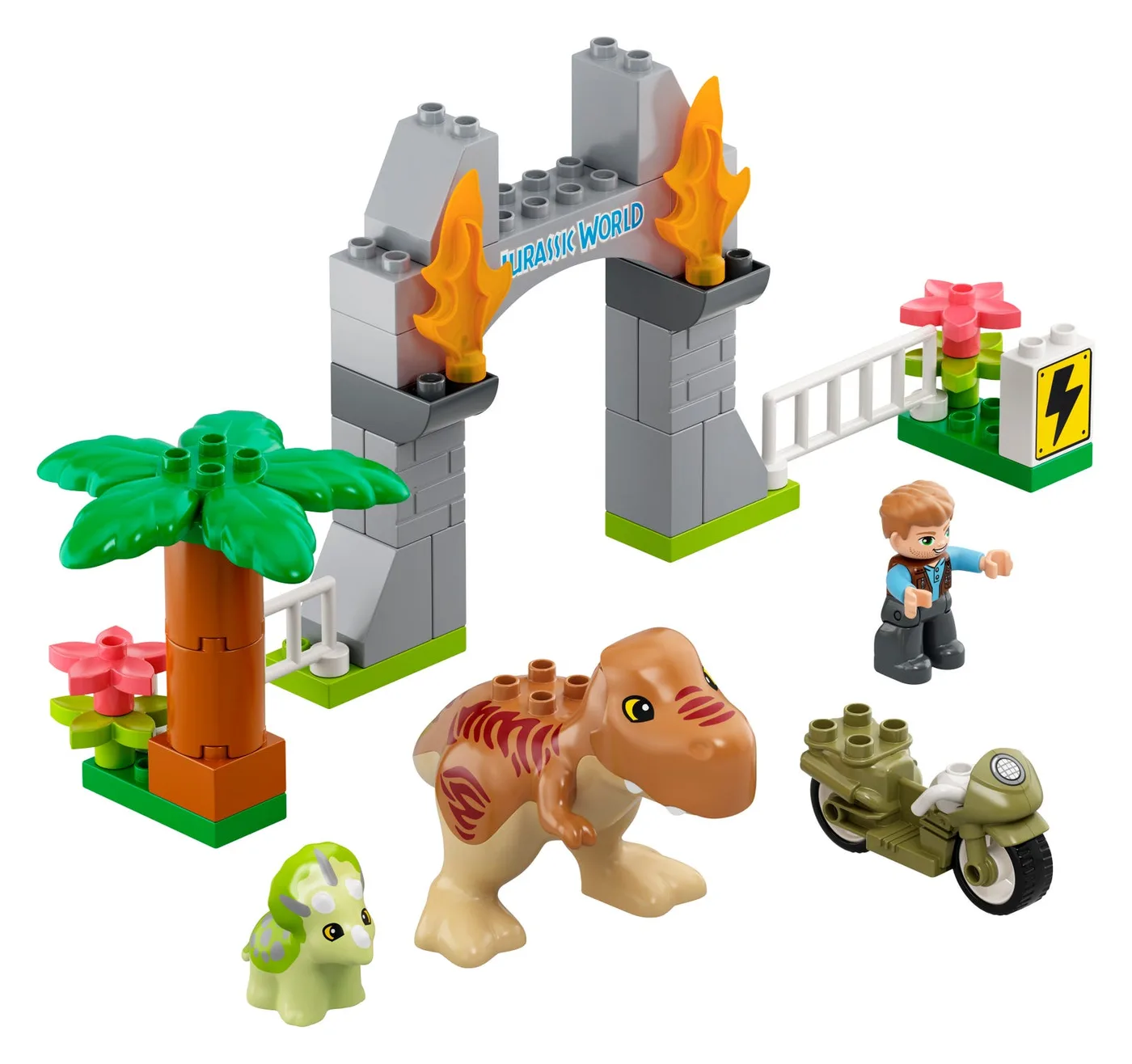 Dans le même style que le LEGO Évasion de dinosaures T. rex et Tricératops (10939-1) | Brick Broker