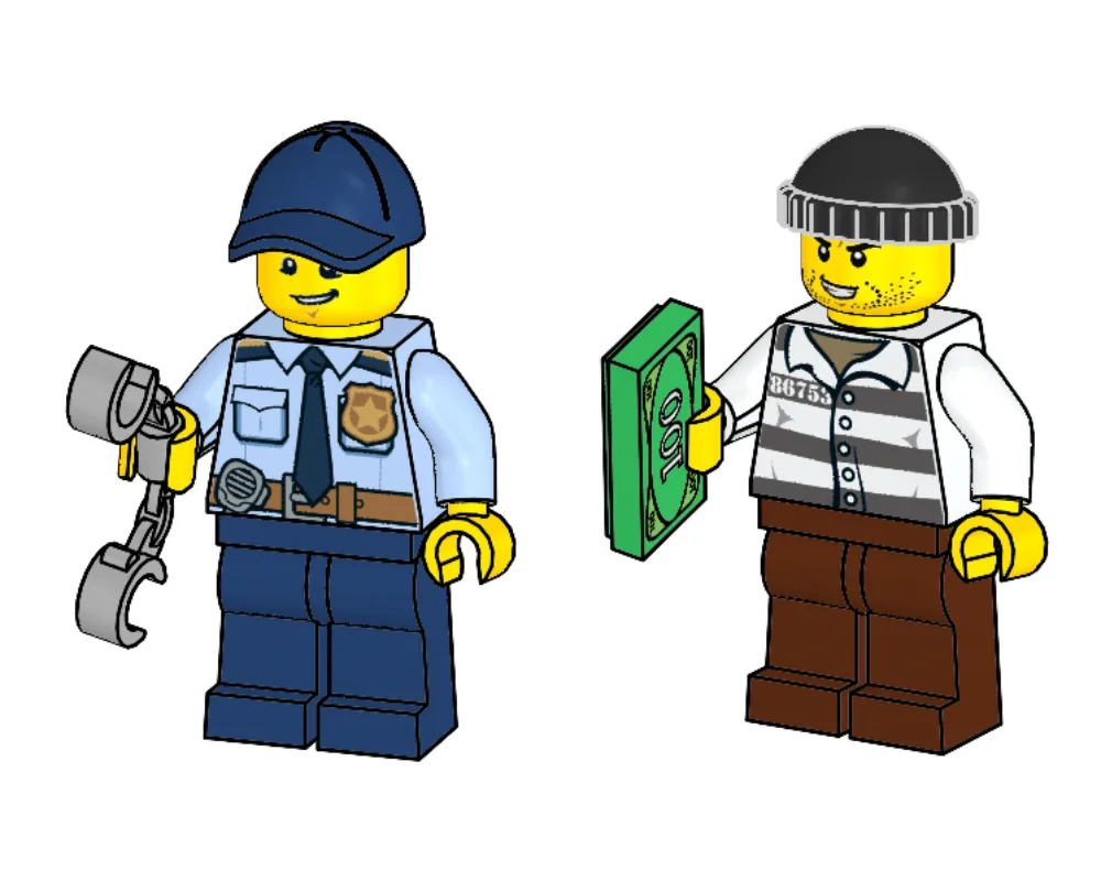 Dans le même style que le LEGO Policier et Voleur (952016-1) | Brick Broker