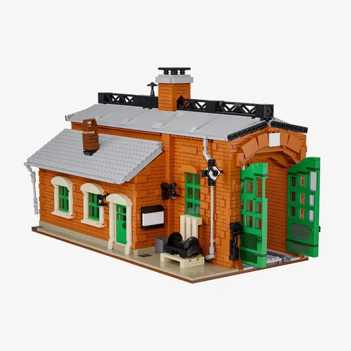 BlueBrixx Petit dépôt de locomotives (BB-109308) - prix | Brick Broker
