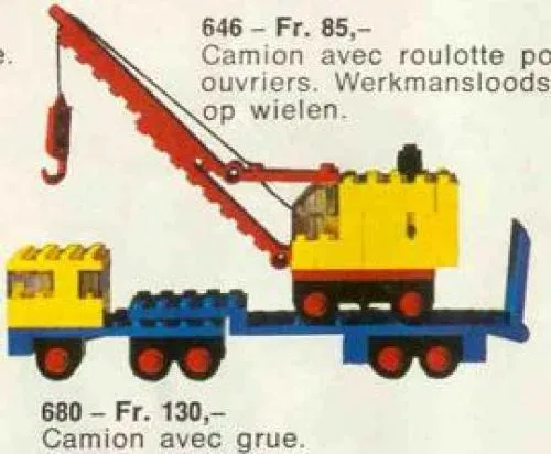LEGO 680 Porte-Char et Grue - prix et où acheter | Brick Broker
