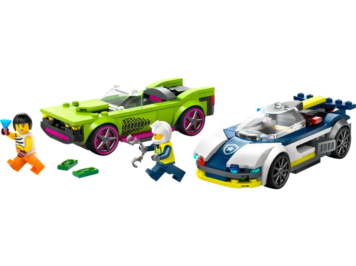 LEGO 60415 Course-poursuite entre voiture de police et muscle car - prix | Brick Broker