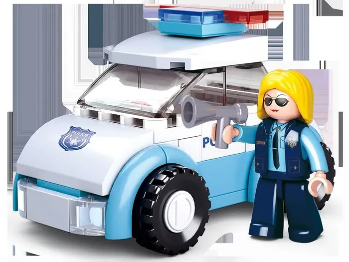 Sluban Femme policière avec voiture de police (SLB-M38-B0600B) - prix | Brick Broker