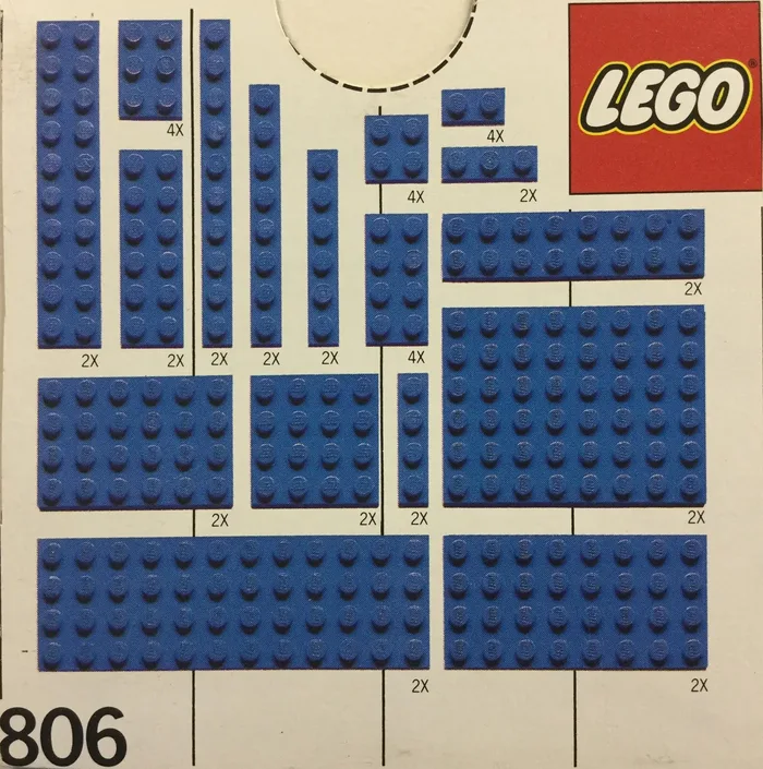 LEGO 806 Plaques supplémentaires bleues - prix | Brick Broker