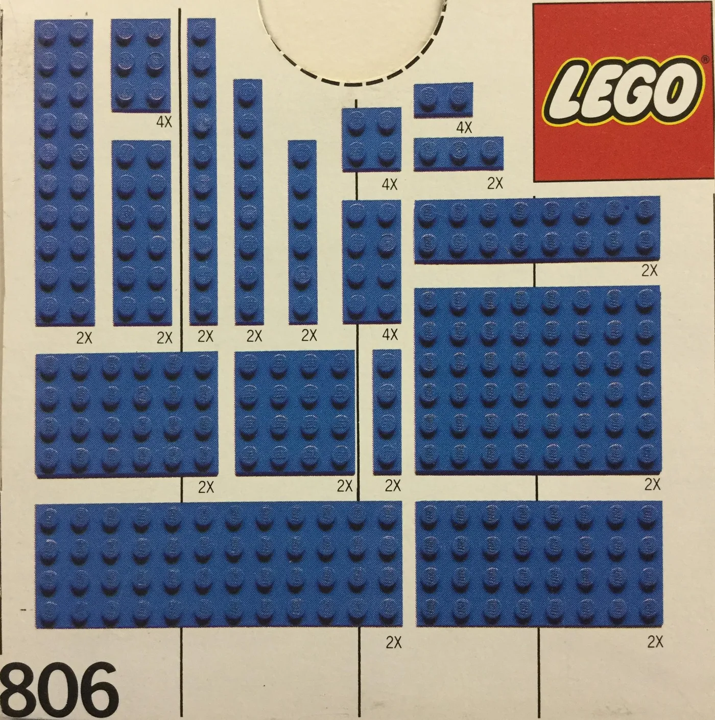 Dans le même style que le LEGO Plaques supplémentaires bleues (806-1) | Brick Broker