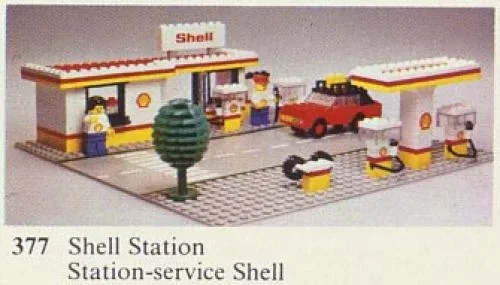 LEGO 377 Station-service Shell - prix et où acheter | Brick Broker