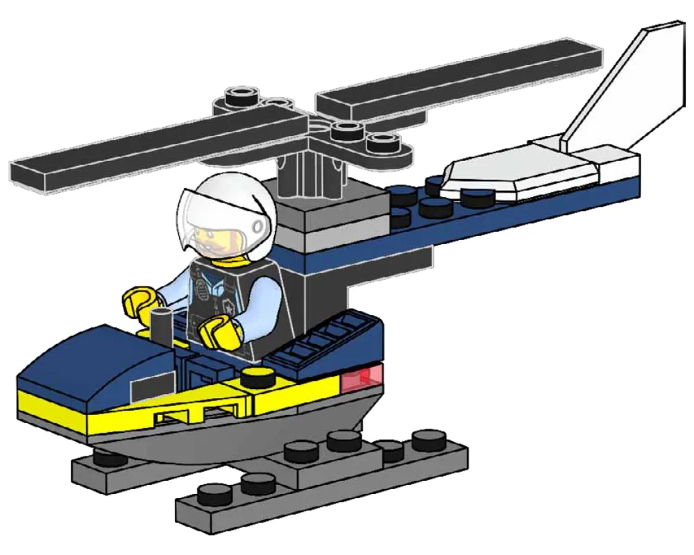 Dans le même style que le LEGO Hélicoptère de police (952402-1) | Brick Broker