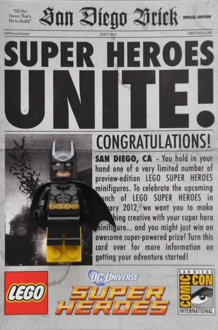 Dans le même style que le LEGO Super Héros Unis - Batman - Exclusivité San Diego Comic-Con 2011 (COMCON014-1) | Brick Broker