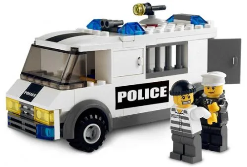 Dans le même style que le LEGO Transport de prisonniers, logo noir (7245-1) | Brick Broker