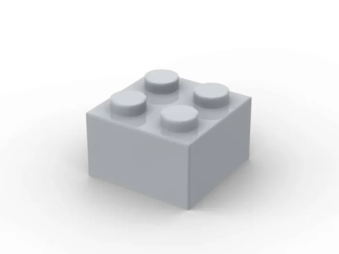 BlueBrixx Brique 2x2 500 pièces, Gris clair (BB-500531) - prix | Brick Broker
