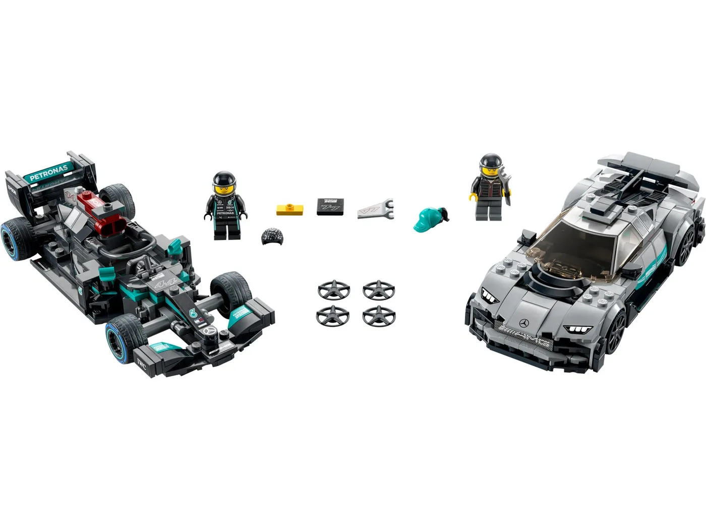 Dans le même style que le LEGO Mercedes-AMG F1 W12 E Performance et Mercedes-AMG Project One (76909-1) | Brick Broker