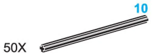 Dans le même style que le LEGO Axes à 10 Tenons (Paquet de 50) (970616-1) | Brick Broker