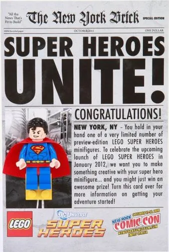 Dans le même style que le LEGO L'Union des Super-Héros - Superman - Exclusivité New York Comic-Con 2011 (COMCON017-1) | Brick Broker
