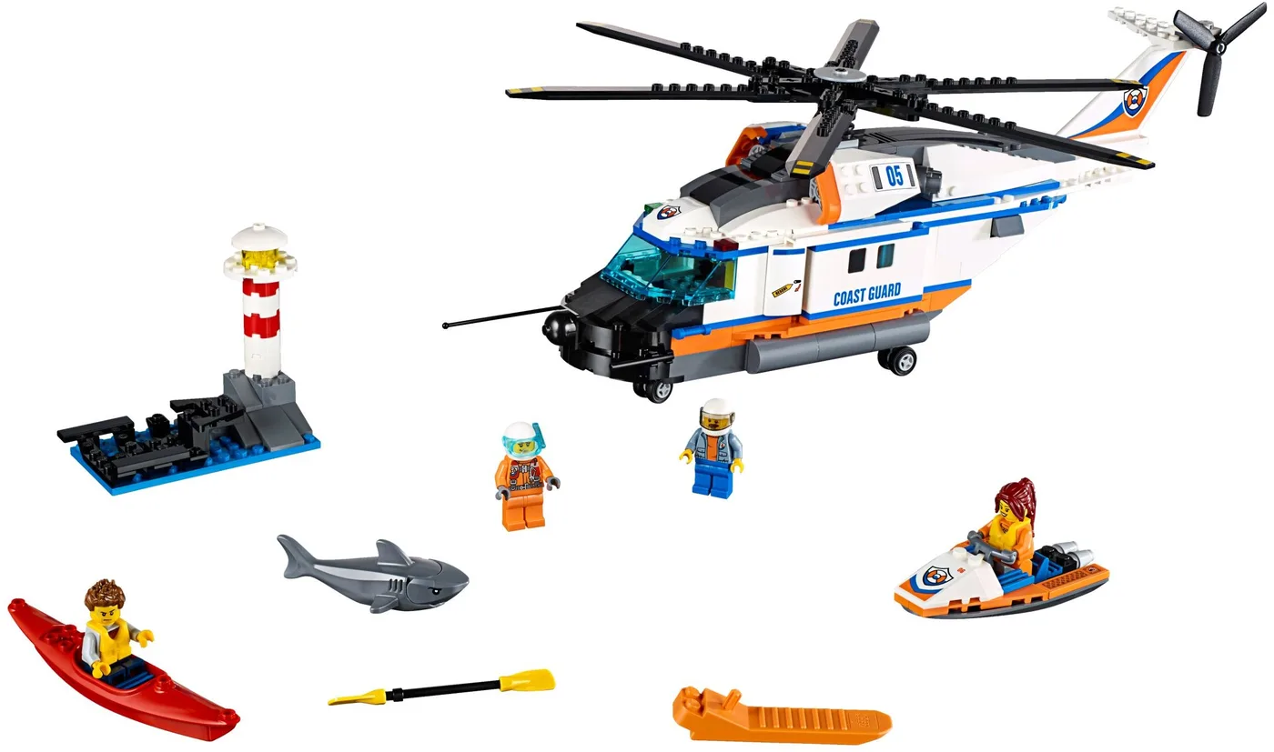 Dans le même style que le LEGO Hélicoptère de sauvetage robuste (60166-1) | Brick Broker
