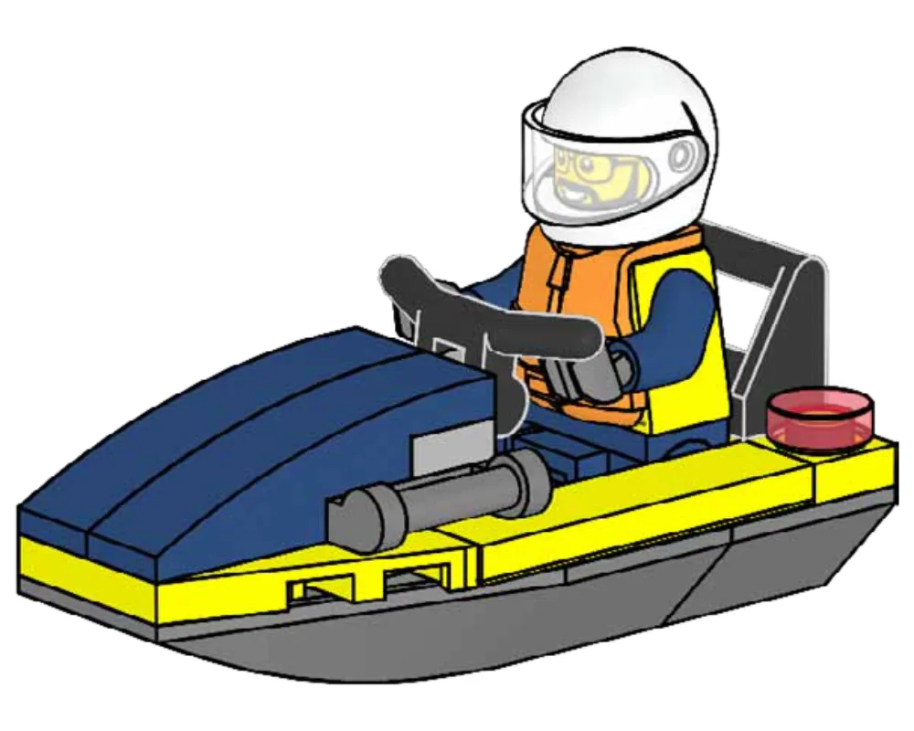 Dans le même style que le LEGO Policier avec jet-boat (952408-1) | Brick Broker