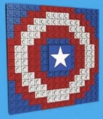 Dans le même style que le LEGO Bouclier de Captain America (TRUSHIELD-3) | Brick Broker