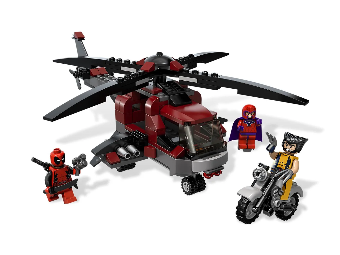 Dans le même style que le LEGO La confrontation en moto de Wolverine (6866-1) | Brick Broker
