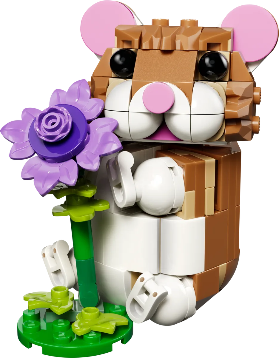 Dans le même style que le LEGO Hamster mignon avec une fleur (31376-1) | Brick Broker