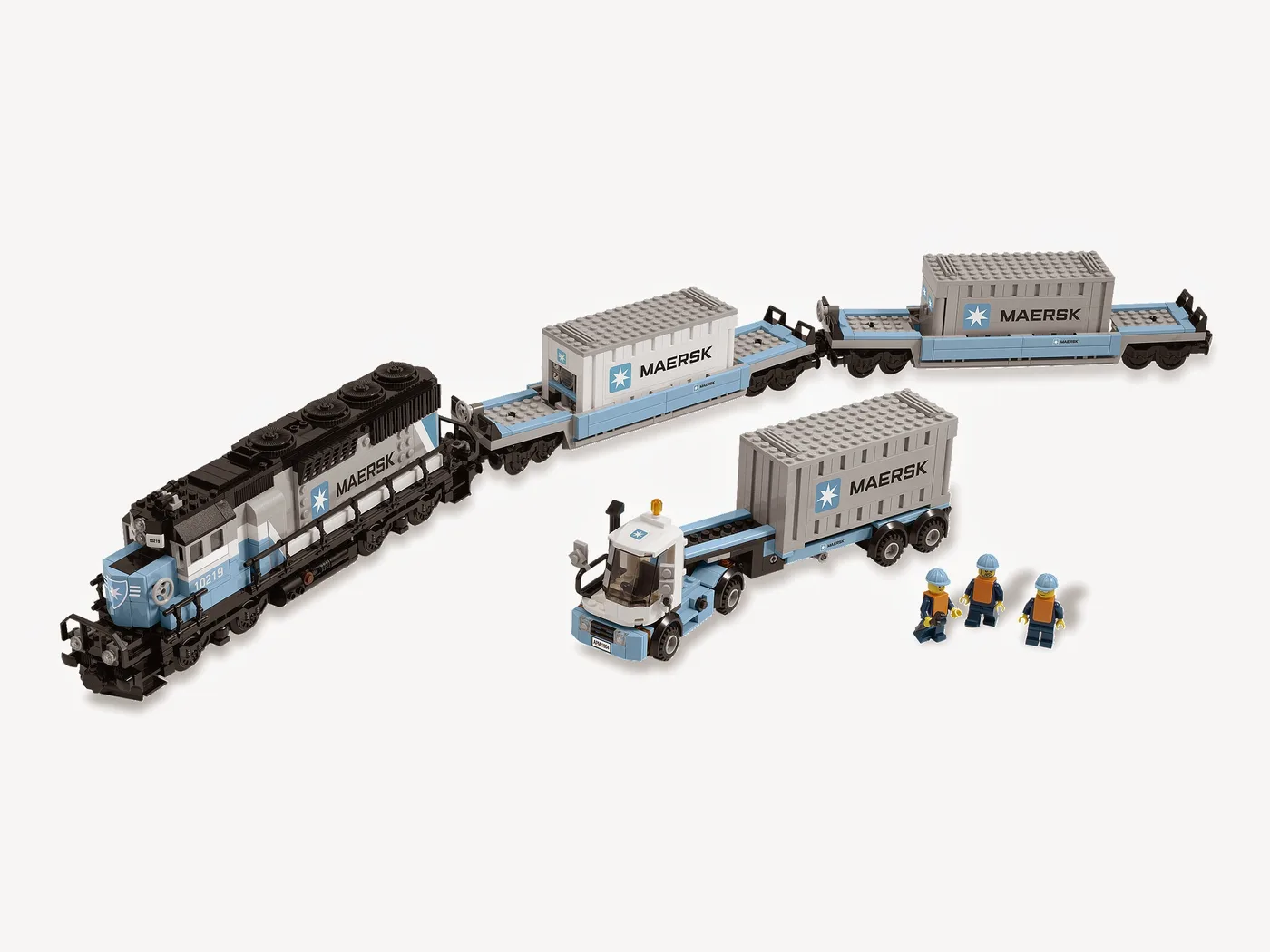 Dans le même style que le LEGO Train de conteneurs Maersk (10219-1) | Brick Broker
